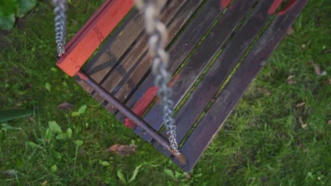Top view footage of a empty swing Stock Footage 120700944