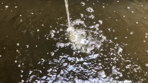 Top view of the fountain flowing Stock Footage 320064110