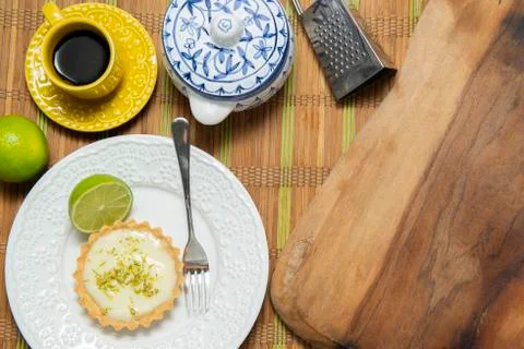 Top view of frame of various kitchen accessories. Stock Photos