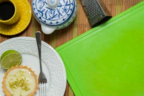 Top view of frame of various kitchen accessories. Foto stock