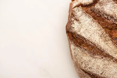 Top view fresh brown bread Stock Photos
