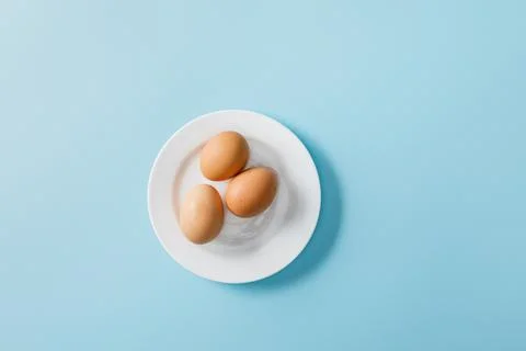 Top view fresh eggs white Stock Photos