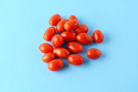 Top view of fresh red cherry tomatoes Stock Photos