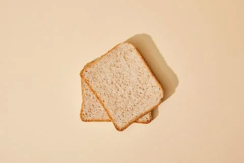 Top view fresh toast bread Stock Photos