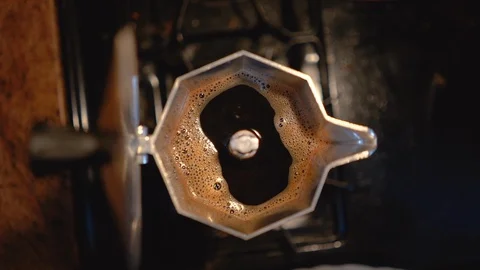 Top View of Freshly Brewed Coffee Stock Footage 102236914