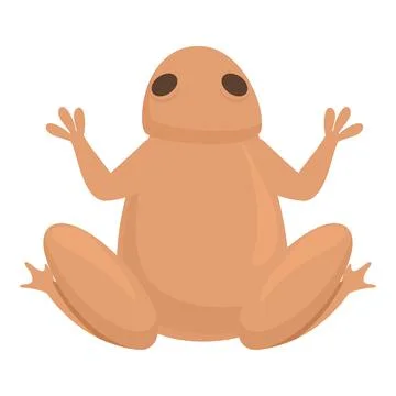 Top view frog icon cartoon vector. Water animal Stock Illustration