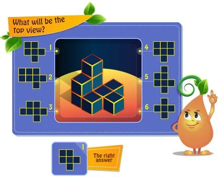 Top view game educational Illustrazione stock