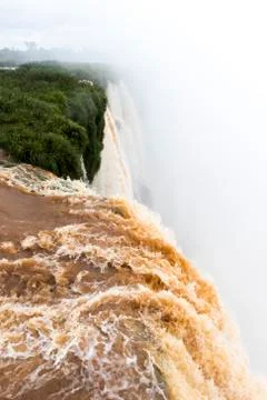 Top view of the garganta do biado at iguazu falls view from argentina Stock-Fotos