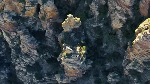 Top view of geological formations on a mountain slope Stock Footage 241246086