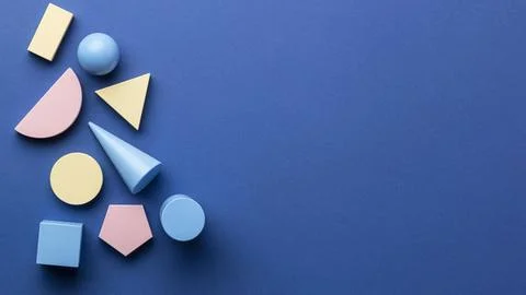 Top view geometrical forms with copy space Stock Photos