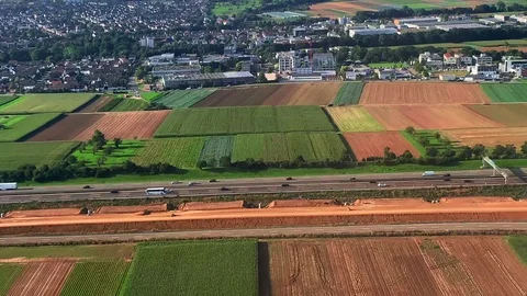 Top view of germany fields Stock Footage 114543014