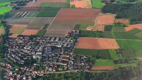 Top view of germany fields Stock Footage 114805865