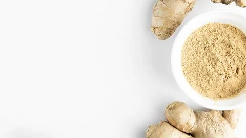 Top view ginger with copy space. High quality and resolution beautiful phot.. Stock Photos