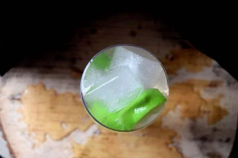 Top view of a glass of lemonade Stock Photos