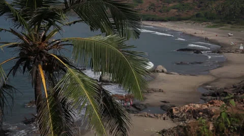Top view on GOA beach Stock Footage 26378672