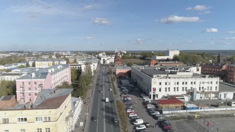 Top view of the Golden Gate of the city of Vladimir. Stock Footage 100352181