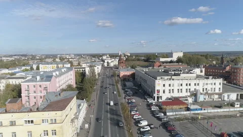 Top view of the Golden Gate of the city of Vladimir. Stock Footage 100352227