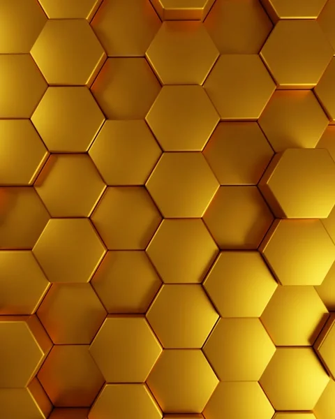 Top view of golden honeycomb pattern Stock-Footage 289567544