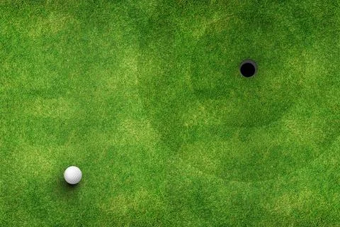 Top view of golf course Stock Photos