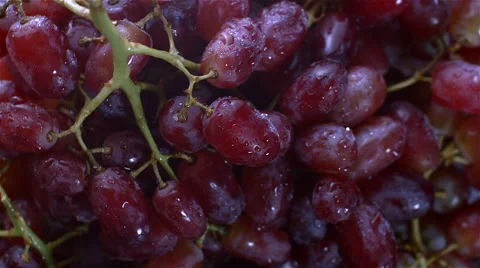 Top view of Grapes rotating Stock Footage 62414404