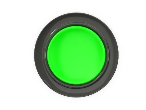 Top view of green button Stock Illustration