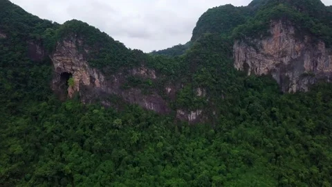 Top view of green tropical Mountains Stock Footage 161465561