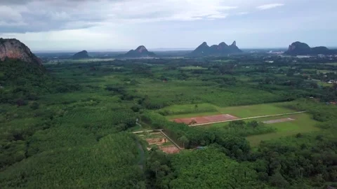 Top view of green tropical Mountains Stock Footage 161465577