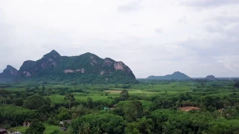Top view of green tropical Mountains Stock Footage 161465689