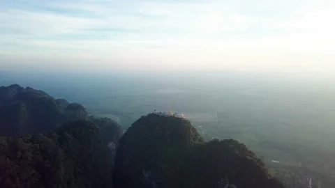 Top view of green tropical Mountains Stock Footage 161465737