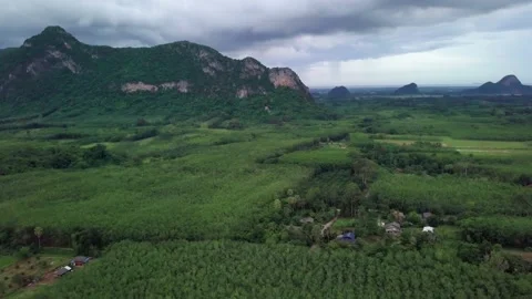 Top view of green tropical Mountains Stock Footage 161465774