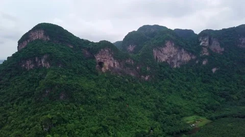 Top view of green tropical Mountains Stock Footage 161872882
