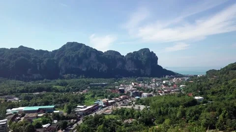 Top view of green tropical Mountains Stock Footage 161872983