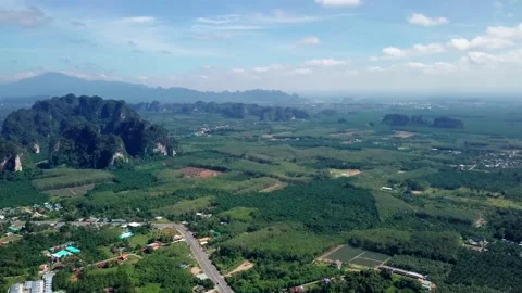 Top view of green tropical Mountains Stock Footage 161872984