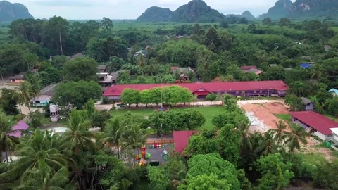 Top view of green tropical Mountains Stock Footage 161873032