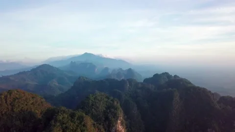 Top view of green tropical Mountains Stock Footage 162611330
