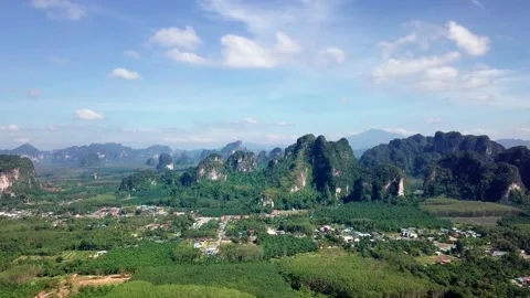 Top view of green tropical Mountains Stock Footage 162725853