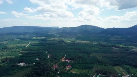 Top view of green tropical Mountains Stock Footage 162725923
