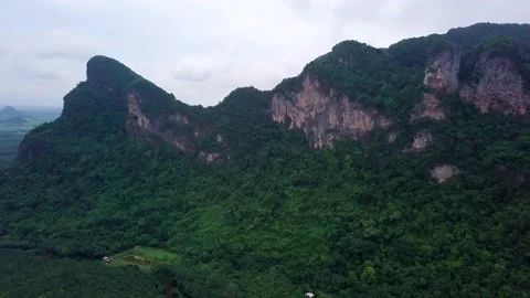 Top view of green tropical Mountains Stock Footage 162956903