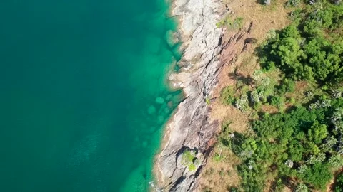 Top view of green tropical Mountains Stock Footage 162957166