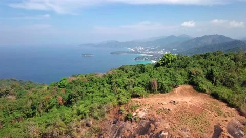 Top view of green tropical Mountains Stock Footage 162957191