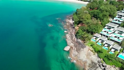 Top view of green tropical Mountains Stock Footage 162957397