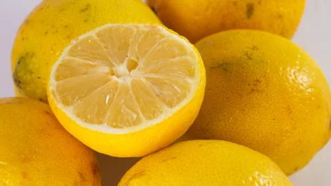 Top view of a group of lemons 스톡 사진