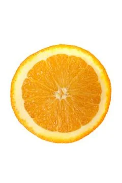 Top view of a half cut orange Stock Photos
