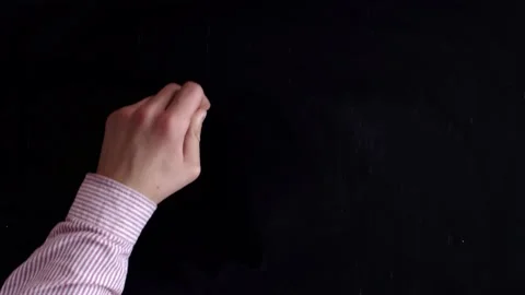 Top view the hand ticks the chalk box next to No. A man's hand writes Yes no Stock Footage 133640040