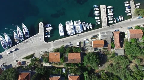 Top view of harbor in the mediterranean. 스톡 동영상 52329729