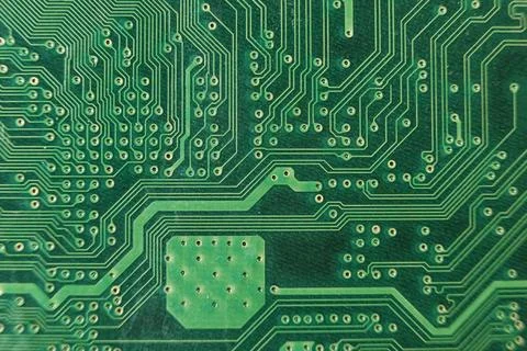 Top view hardware tech background Stock Photos