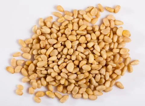 Top view of heap of pine nuts Stock Photos