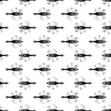 Top view helicopter pattern seamless vector 스톡 일러스트