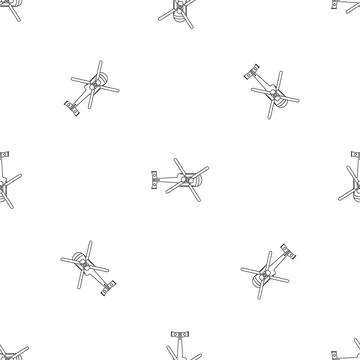 Top view helicopter pattern seamless Stock Illustration