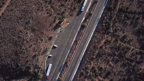 Top view of Highway 1 Baja California (Carretera Transpeninsular) Stock-Footage 138728176